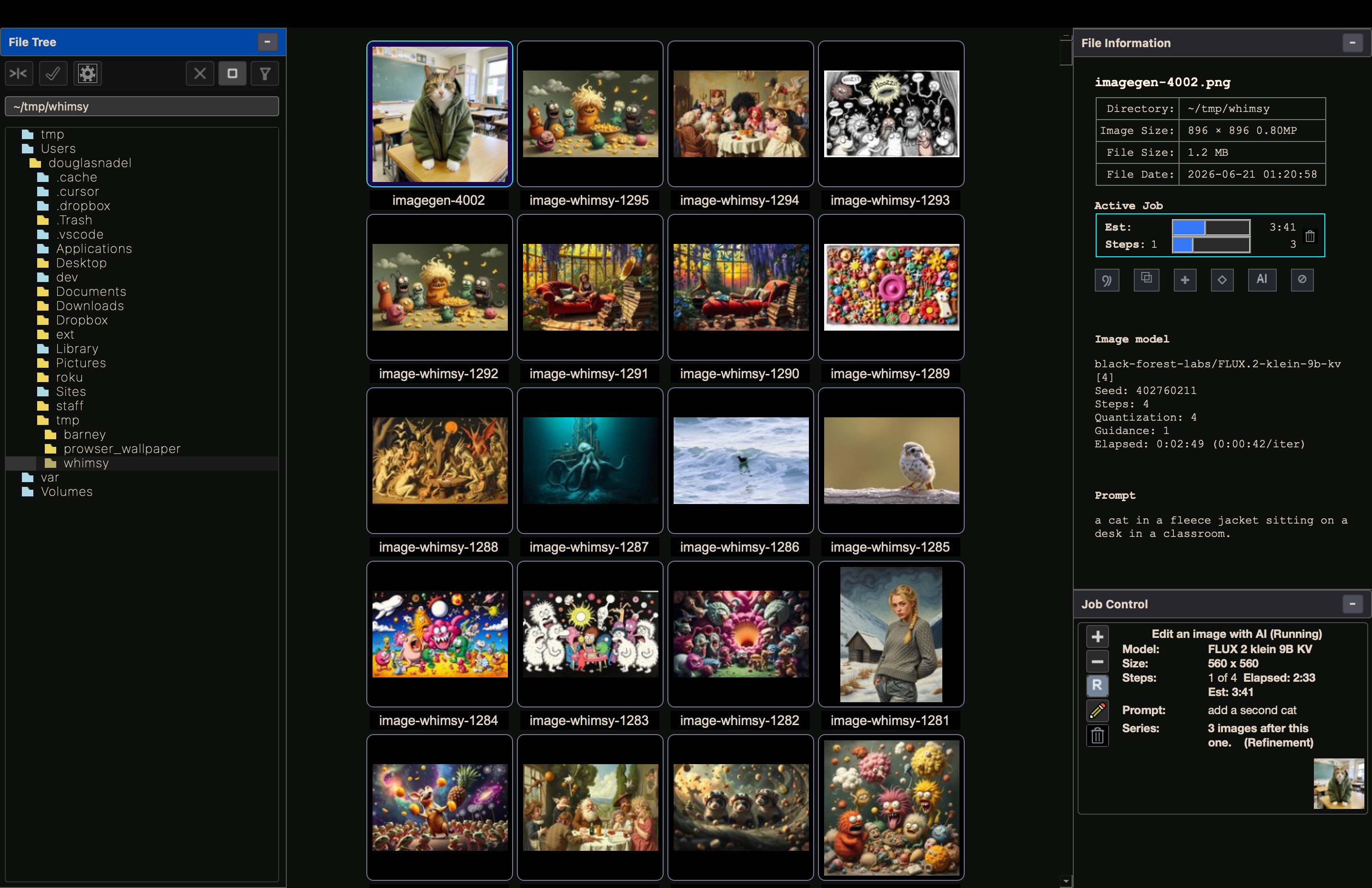 Prowser main window beneath the simulated menu bar